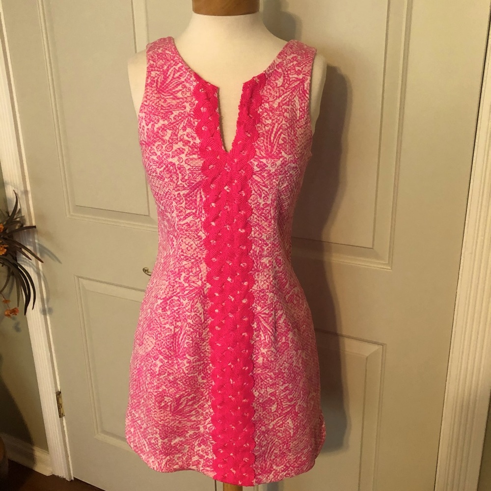 Lilly Pulitzer for Target See Ya Later hot pink appliqué summer sun dress size 6